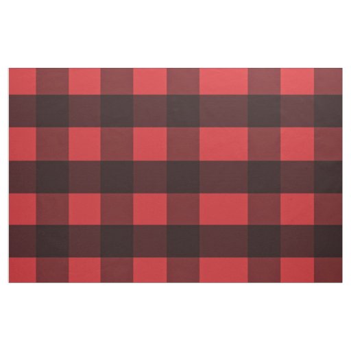 Red and Black Buffalo Plaid Fabric