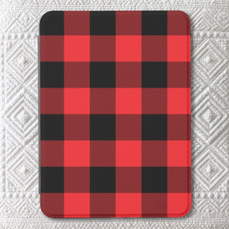 Red and Black Buffalo Plaid Gingham Kindle Cover