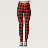 Red n Black Plaid Leggings