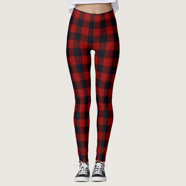 Red Green Royal Stewart Tartan Plaid Pattern Leggings | Zazzle