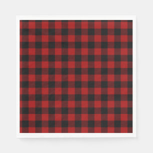 Red and Black Buffalo Plaid Napkins