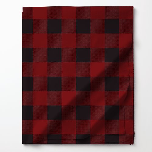 Red and Black Buffalo Plaid Pattern Fabric