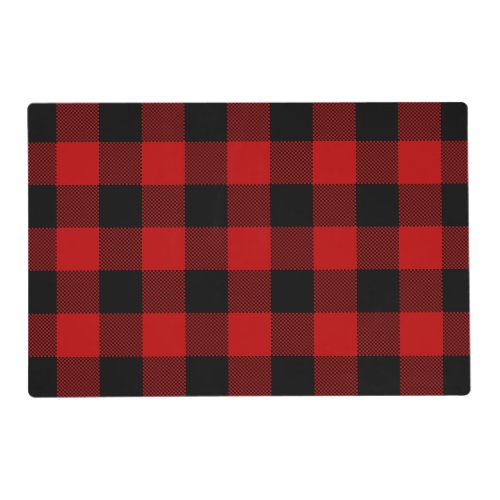 Red and Black Buffalo Plaid Placemat