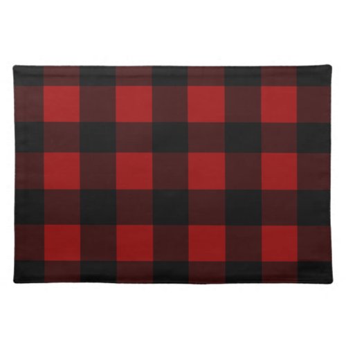 Red and Black Buffalo Plaid Placemat