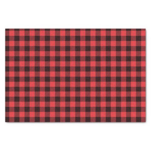 Red and Black Buffalo Plaid  Tissue Paper
