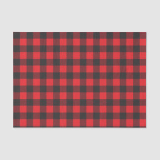 Red and Black Buffalo Plaid Tissue Paper