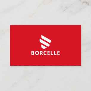 Red and black business card