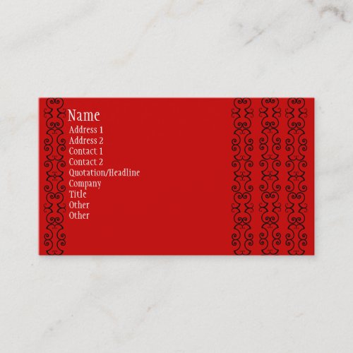 Red and Black Business Cards