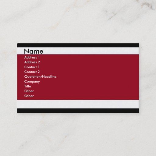 Customizable Red and Black Business Cards