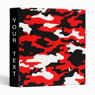 Red and Black Camo Binder