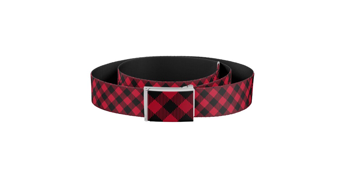 Checkered Print Belt