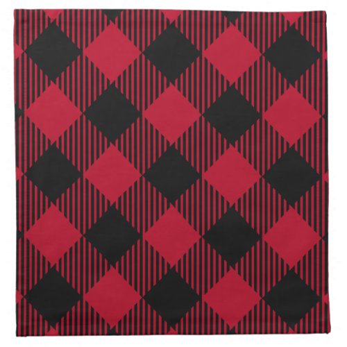 Red And Black Check Buffalo Plaid Pattern Cloth Napkin