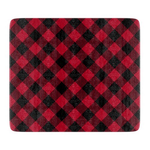Red And Black Check Buffalo Plaid Pattern Cutting Board
