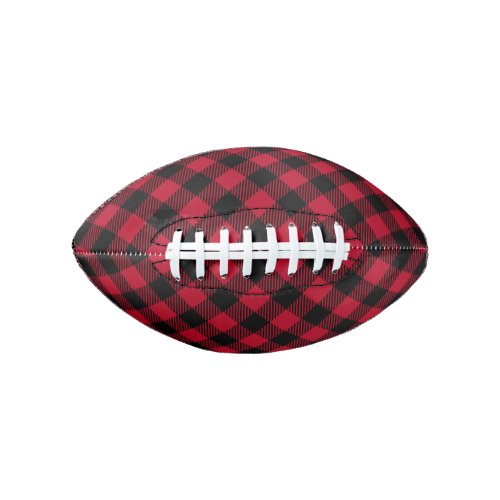 Red And Black Check Buffalo Plaid Pattern Football