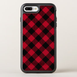 Red And Black Check Buffalo Plaid Pattern OtterBox Symmetry iPhone 8 Plus/7 Plus Case