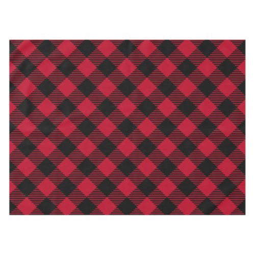 Red And Black Check Buffalo Plaid Pattern Tablecloth