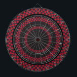 Red and Black Checked Dart Board<br><div class="desc">Red and Black Checked Dart Board. 📌99% of my designs in my store are done in layers. This makes it easy for you to resize and move the graphics and text around so that it will fit each product perfectly. You can also "TRANSFER DESIGN" on other Zazzle products and adjust...</div>