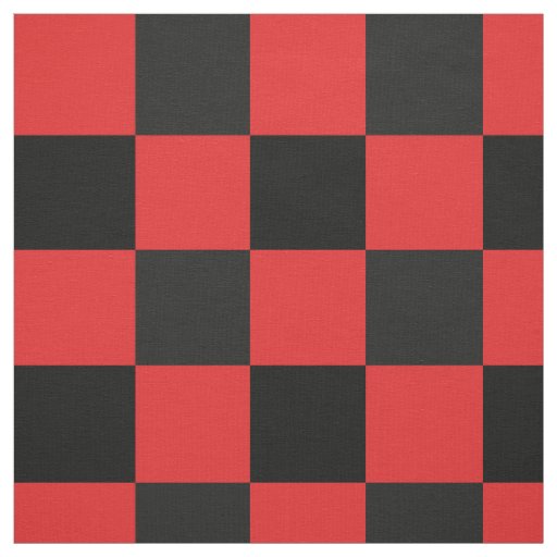 Red and black checkerboard pattern fabric