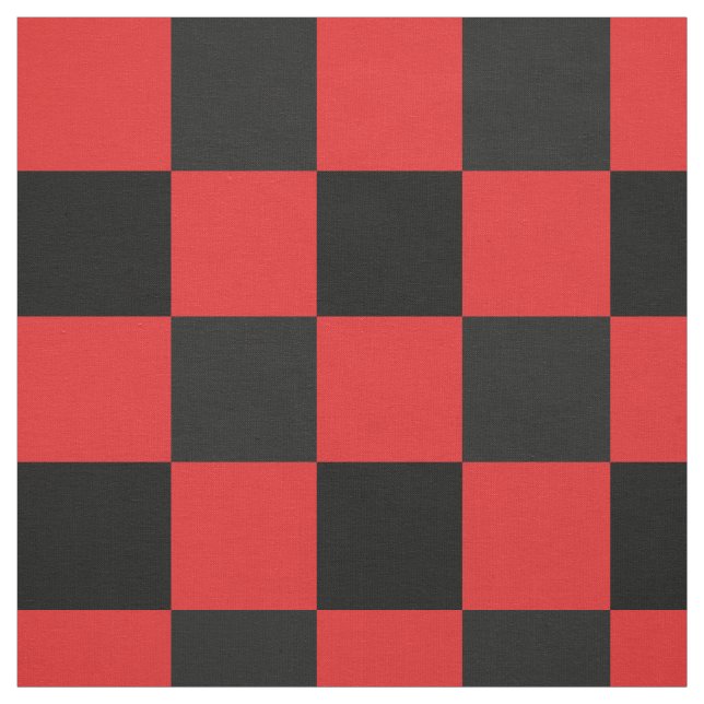 Red and black checkerboard pattern fabric (Swatch)