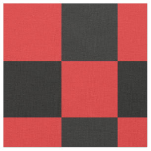 Red and black checkerboard pattern fabric