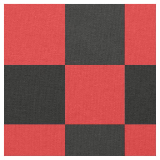 Red and black checkerboard pattern fabric