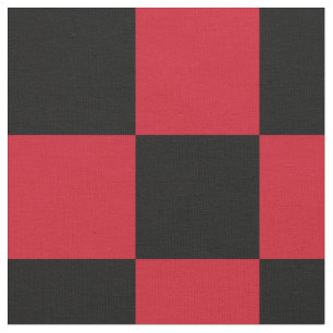 Red and black checkerboard pattern fabric