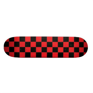 Red and Black Checkerd Skateboard Deck