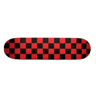 Red and Black Checkerd Skateboard Deck