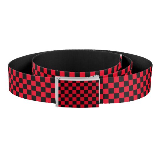 Red and Black Checkered Pattern Belt | Zazzle.com