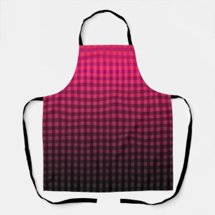 Red and black checkered pattern gradient  apron