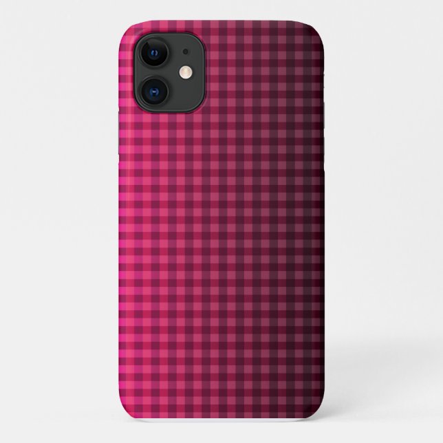 Red and black checkered pattern gradient Case-Mate iPhone case (Back)