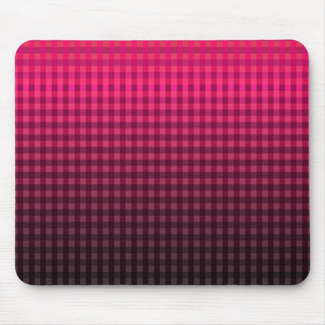 Red and black checkered pattern gradient  mouse pad (Front)