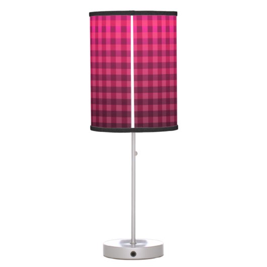 Red and black checkered pattern gradient  table lamp (Back)