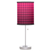 Red and black checkered pattern gradient table lamp (Left)