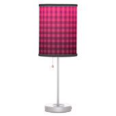 Red and black checkered pattern gradient table lamp (Right)