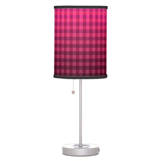 Red and black checkered pattern gradient  table lamp (Right)