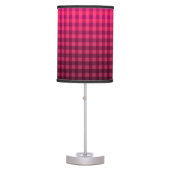 Red and black checkered pattern gradient  table lamp (Front)