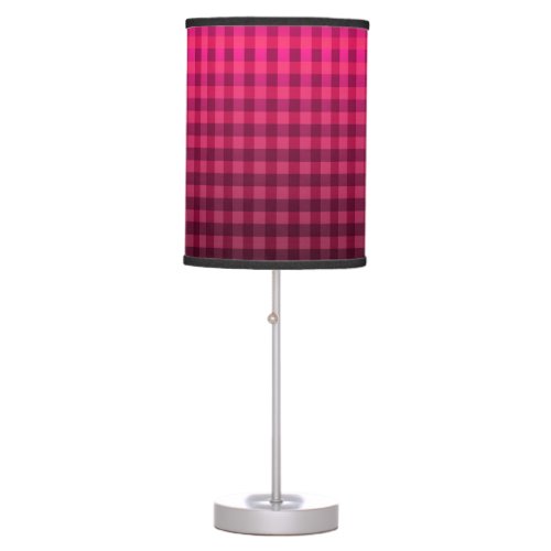 Red and black checkered pattern gradient  table lamp