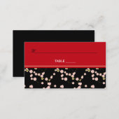 Red and Black Cherry Blossoms Placecards (Front/Back)