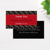 Red and Black Cherry Blossoms Wedding Favor Tag (Desk)