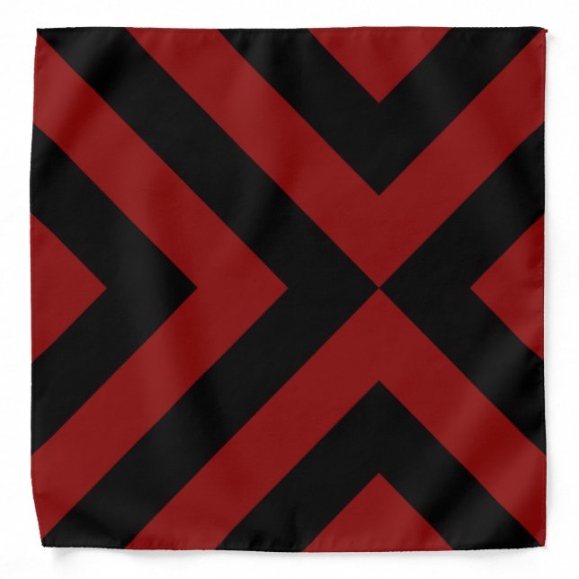 Red and Black Chevrons Bandana (Front)