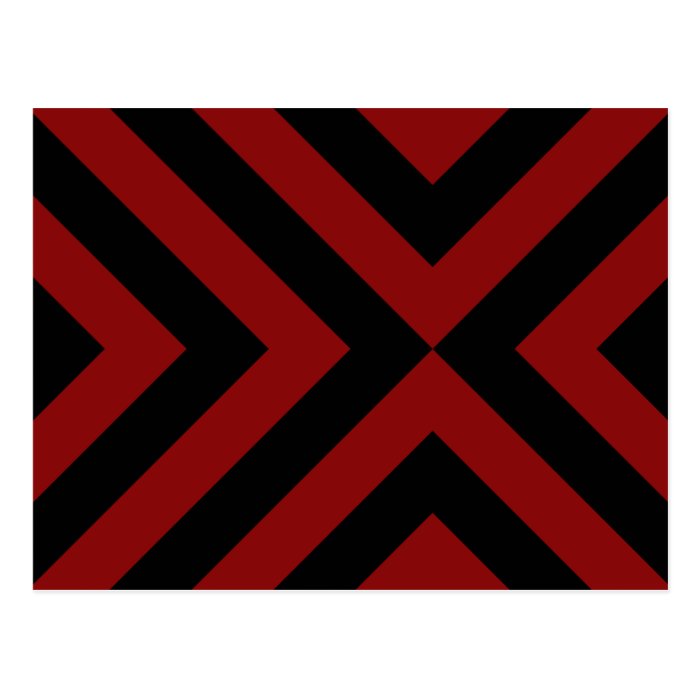Red and Black Chevrons Post Cards