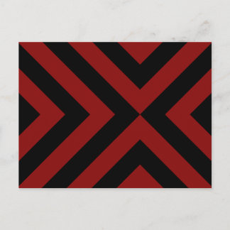Red and Black Chevrons Postcard