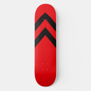 Red and Black Chevrons Skateboard Deck
