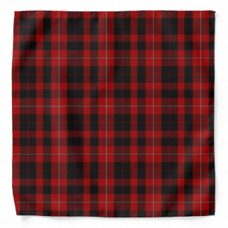 Red and Black Clan Cunningham Plaid Bandana