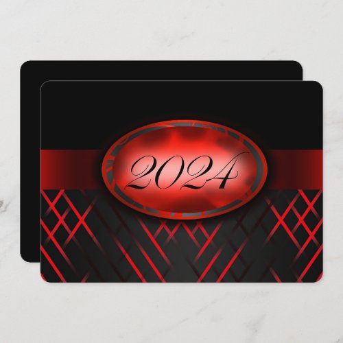 Red and Black Class of 2024 Party Invitation