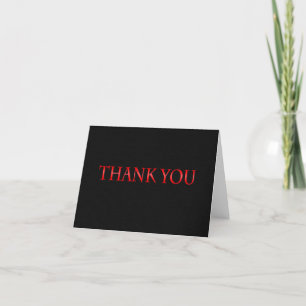 Red and Black Class of 2025 Letterpress Thank You Card