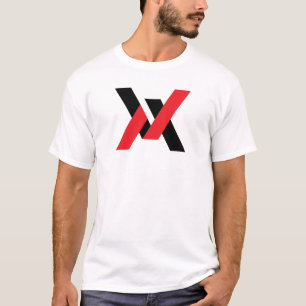 Red and Black Classic Minimal Letter VA T-Shirt