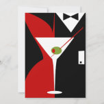 Red And Black Classy Martini Cocktail Invitation at Zazzle
