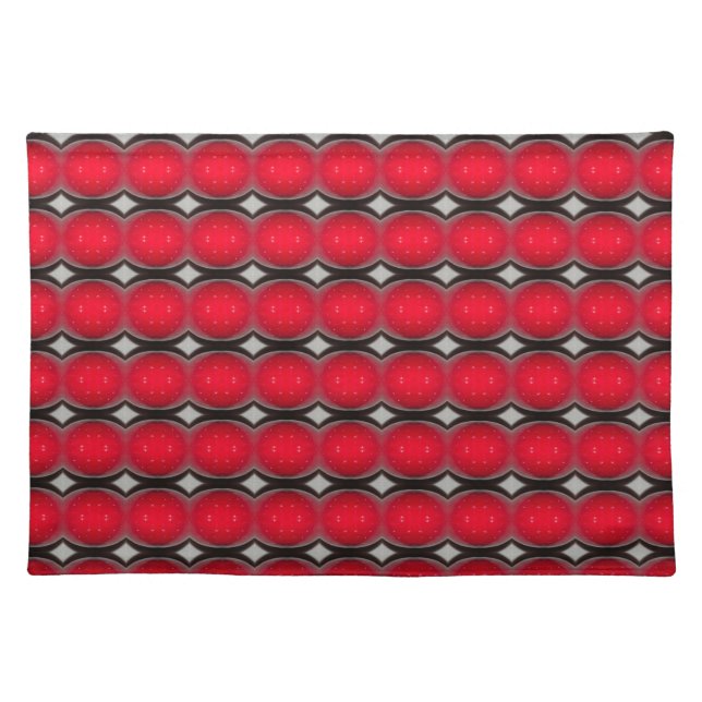Red And Black Cloth Placemat (Front)
